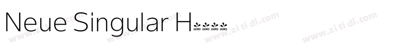 Neue Singular H字体转换